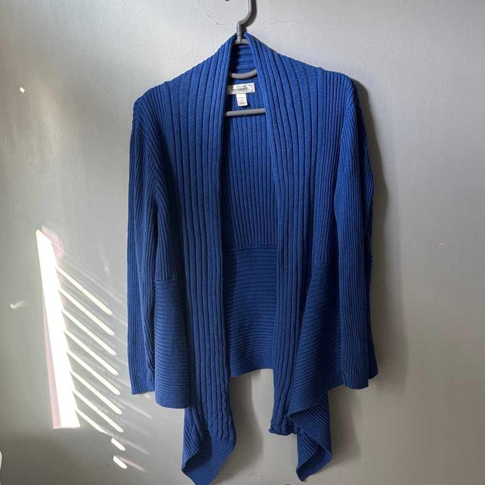 Dress Barn Royal Blue Open Front Cardigan.